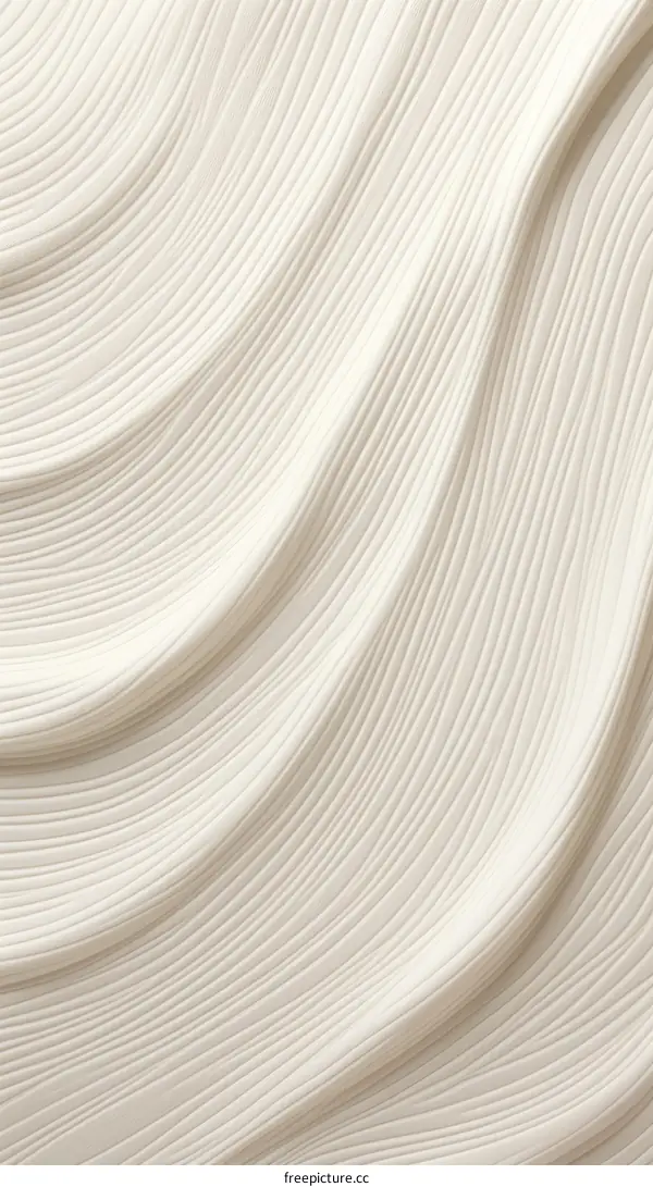 Light cream wavy folds of soft fabric