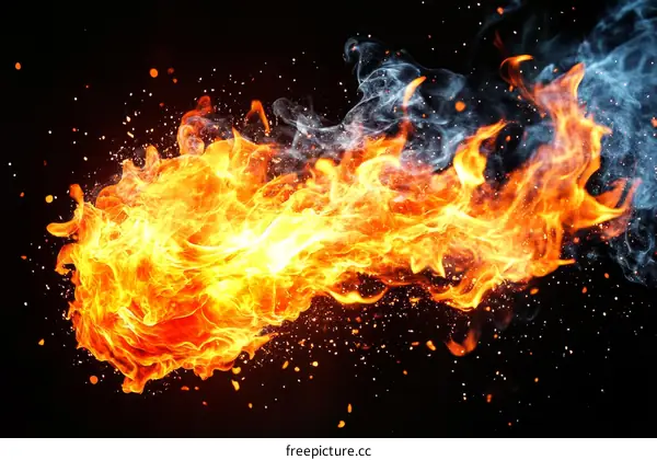 Fierce Fireball Explosion Abstract Art