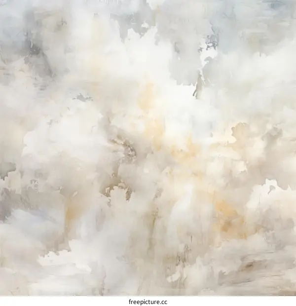 Abstract painting with light grey and yellow