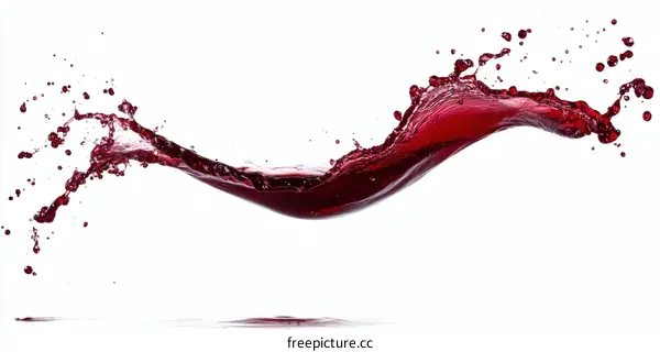Red Wine Splash Abstract Art