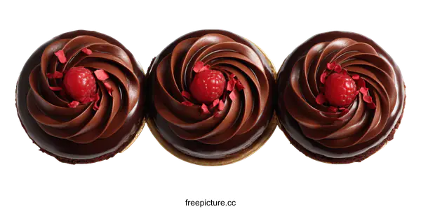 [Transparent Background PNG]Chocolate Raspberry Dessert Treats