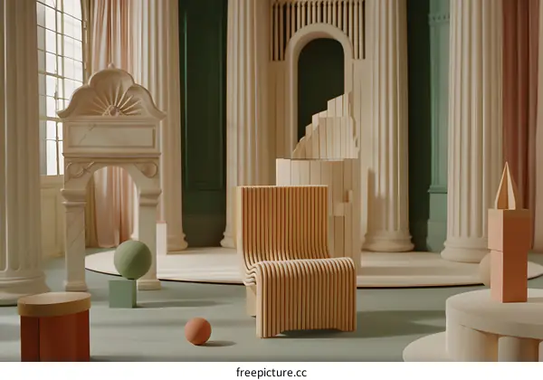 Modern Minimalist Chair in a Classic Setting