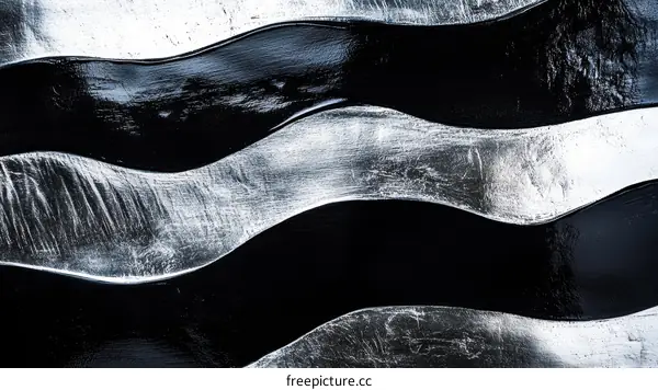 Abstract Metallic Wave Pattern Design