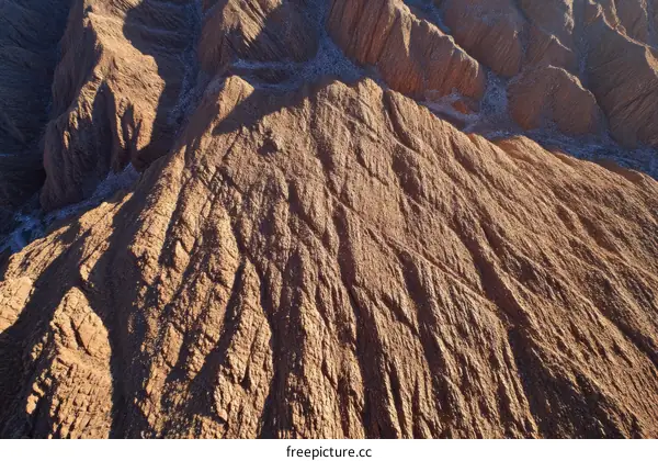 Aerial View of Colorful Desert Hills