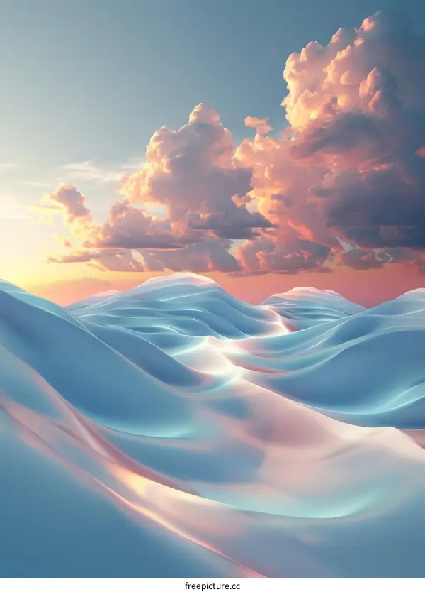 Pastel Cloudscape Abstract Landscape