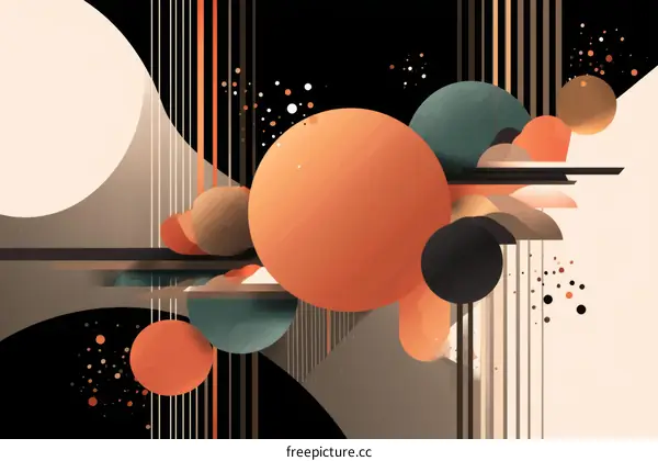Abstract Geometric Shapes in Soft Colors