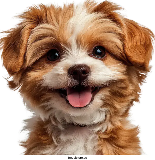 [Transparent Background PNG]Adorable Puppy Close-Up Portrait
