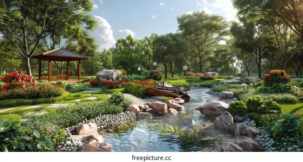 Landscape architecture design renderings