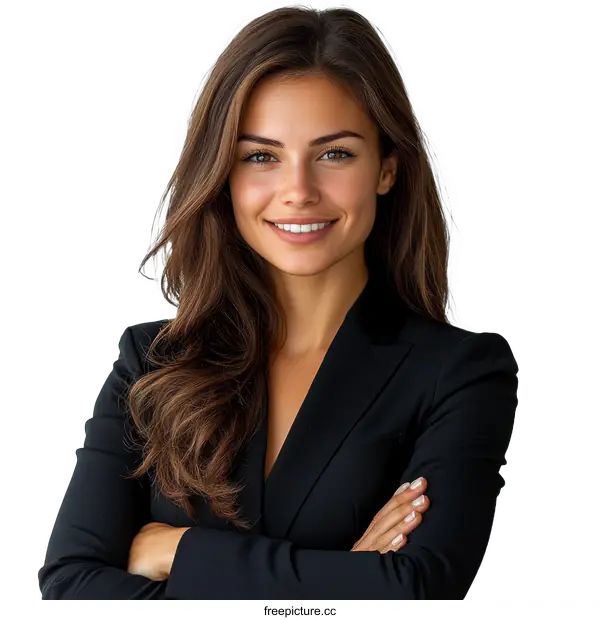 [Transparent Background PNG]Confident Business Woman Portrait