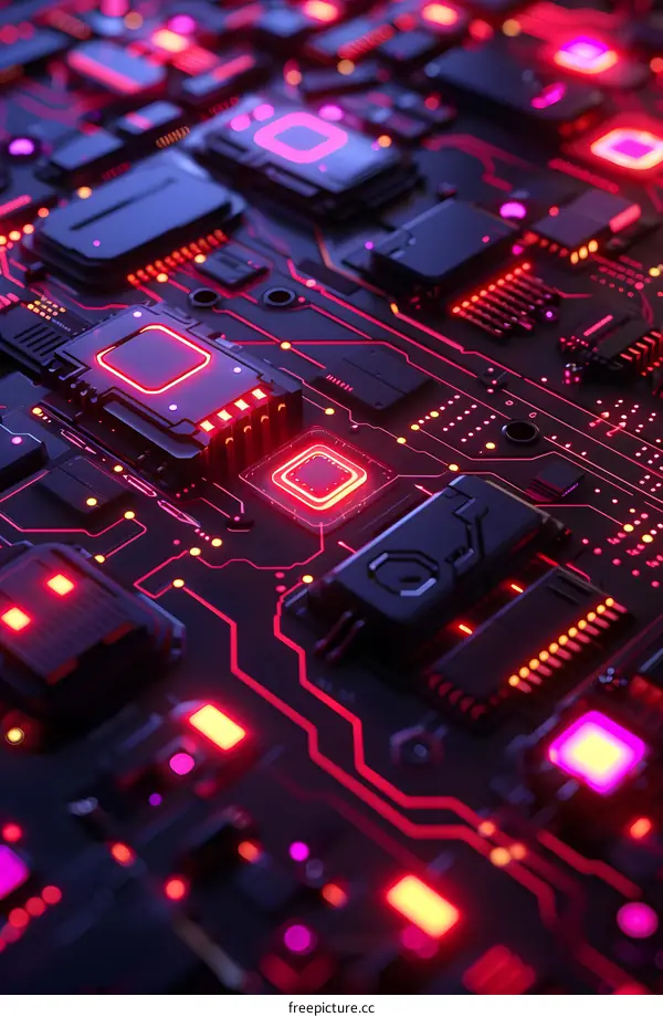 futuristic circuit board technology background