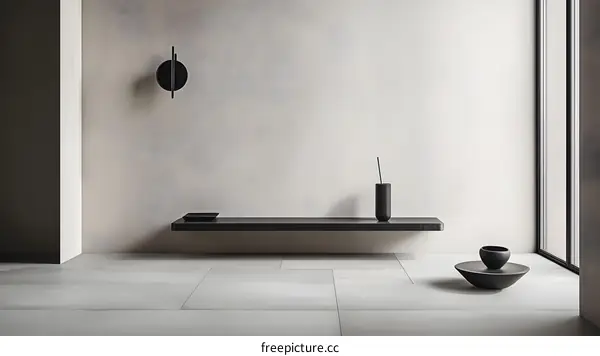 Minimalist Interior Design with Black Accents