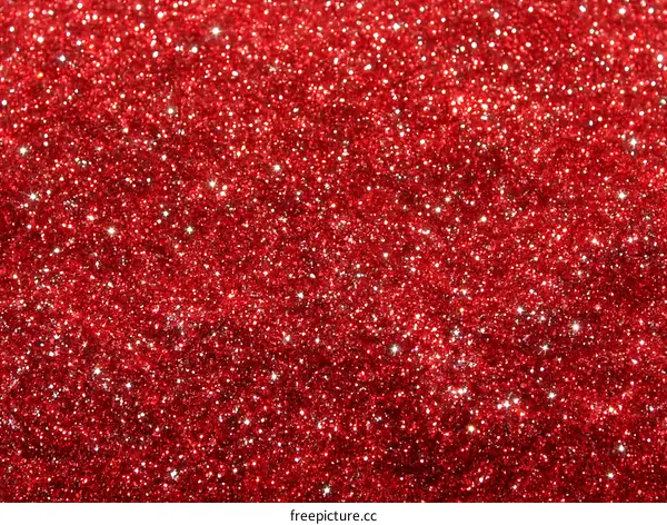 Closeup Red Glitter Background Texture