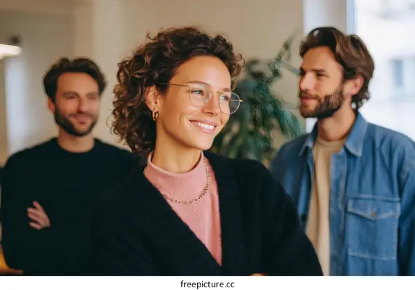 Happy Colleagues at a Meeting