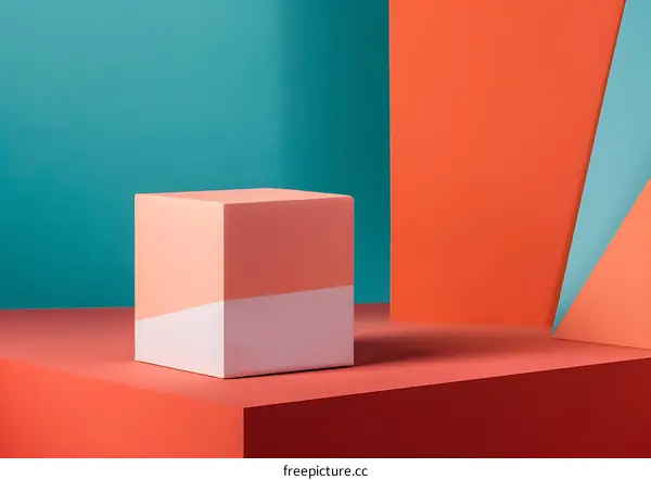 Abstract Geometric Shapes with Minimalist Design and Background