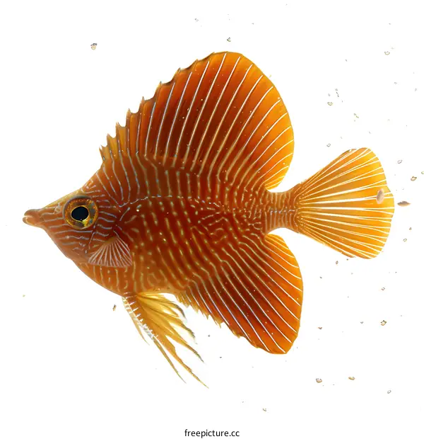 Orange Fish White Background