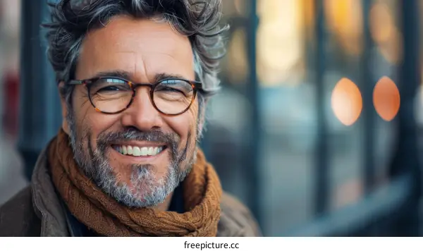 Smiling Man in Casual Outdoor Setting