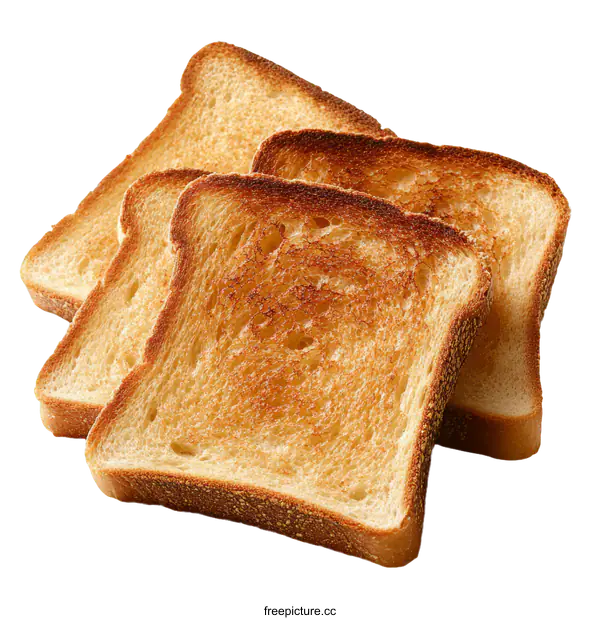 [Transparent Background PNG]Crispy Toasted Bread Slices