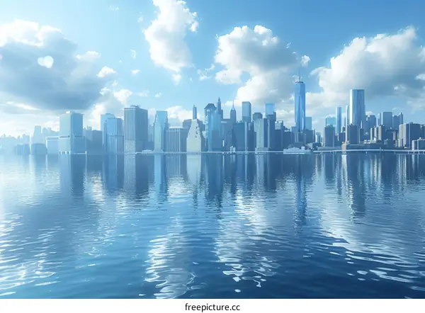 New York City skyline from the Hudson River