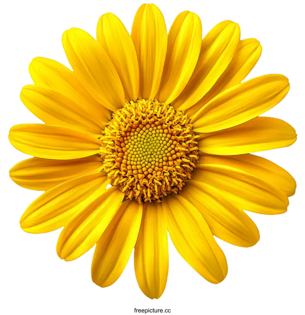 [Transparent Background PNG]Close-up View of a Vibrant Yellow Flower