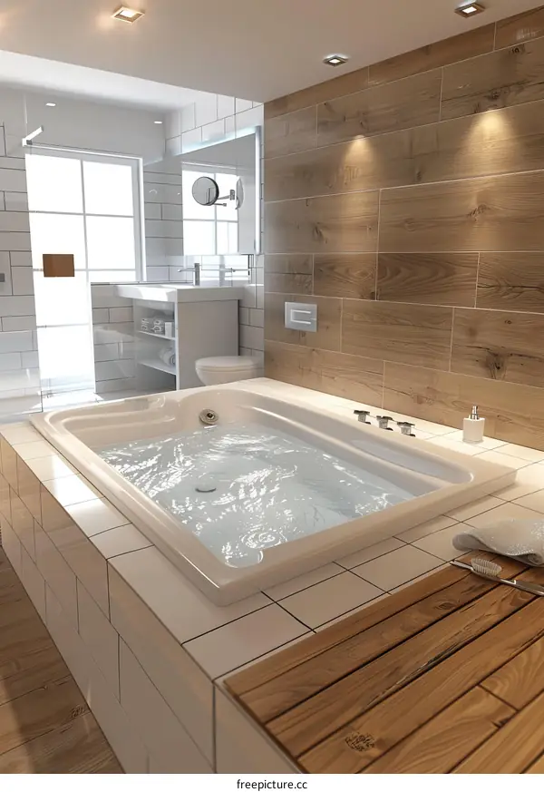 Modern Stylish Bathroom with Jacuzzi