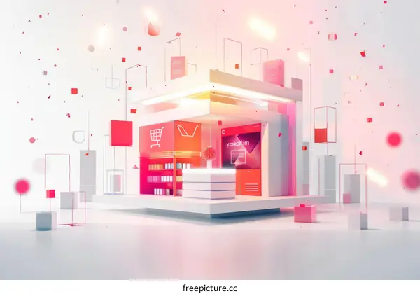 Virtual Store CGI Rendering