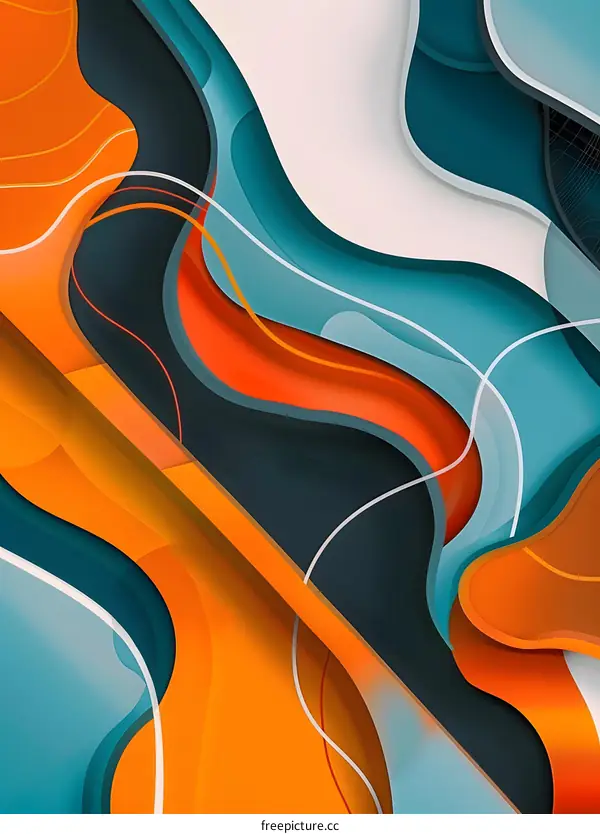 Abstract Colorful Wave Pattern Design