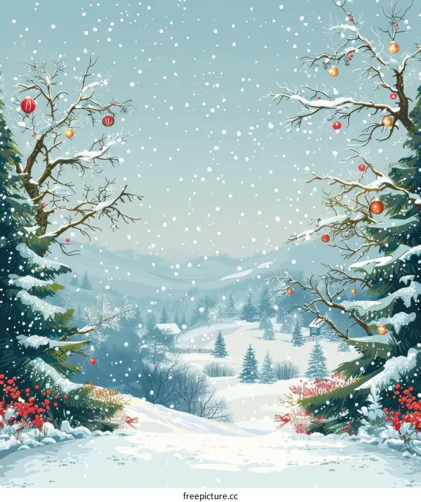 Christmas Snow Scene