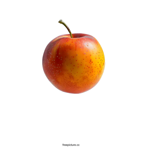[Transparent Background PNG]Fresh Red and Yellow Apple Isolated on White Background