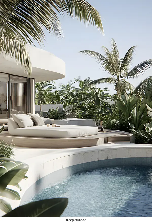 Modern Tropical Villa Swimming Pool Design