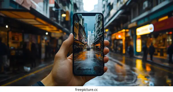 Smartphone Photo of Hong Kong Street