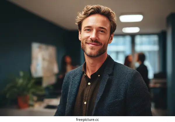 Confident Business Professional in Office Setting