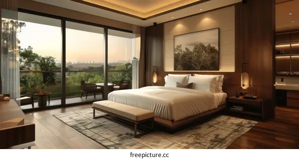 Luxury Bedroom with Panoramic View
