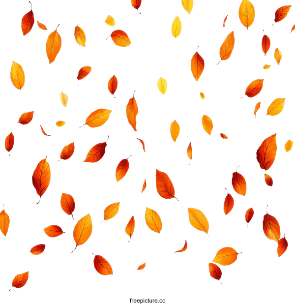 [Transparent Background PNG]Autumn Falling Leaves Background Design