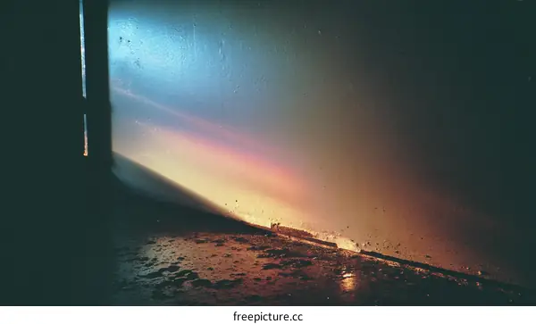 Abstract Colorful Wall Shadow and Light