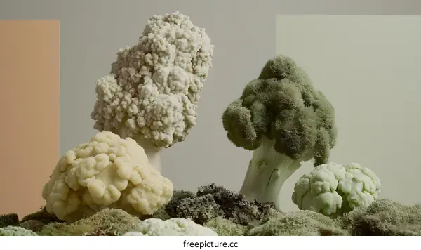 Still Life with Broccoli and Cauliflower