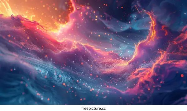 Colorful abstract nebula background
