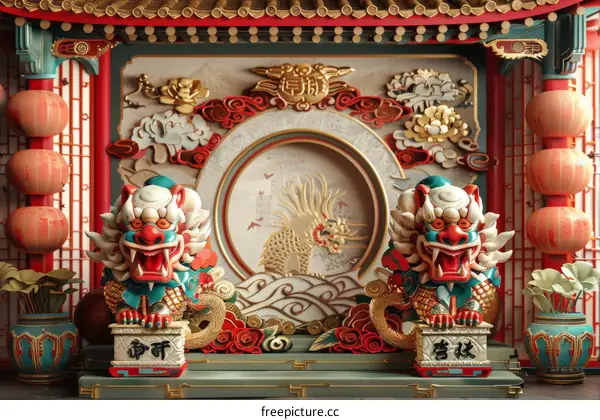 Chinese Traditional Decorative Design Illustration