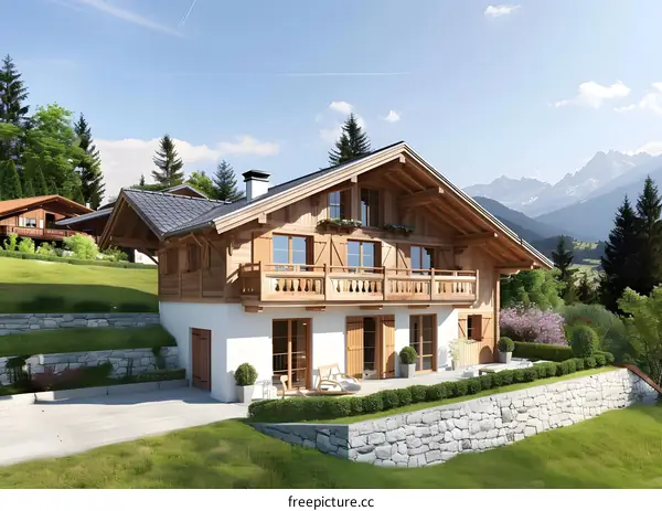 Modern Chalet Style Home in Mountain Setting