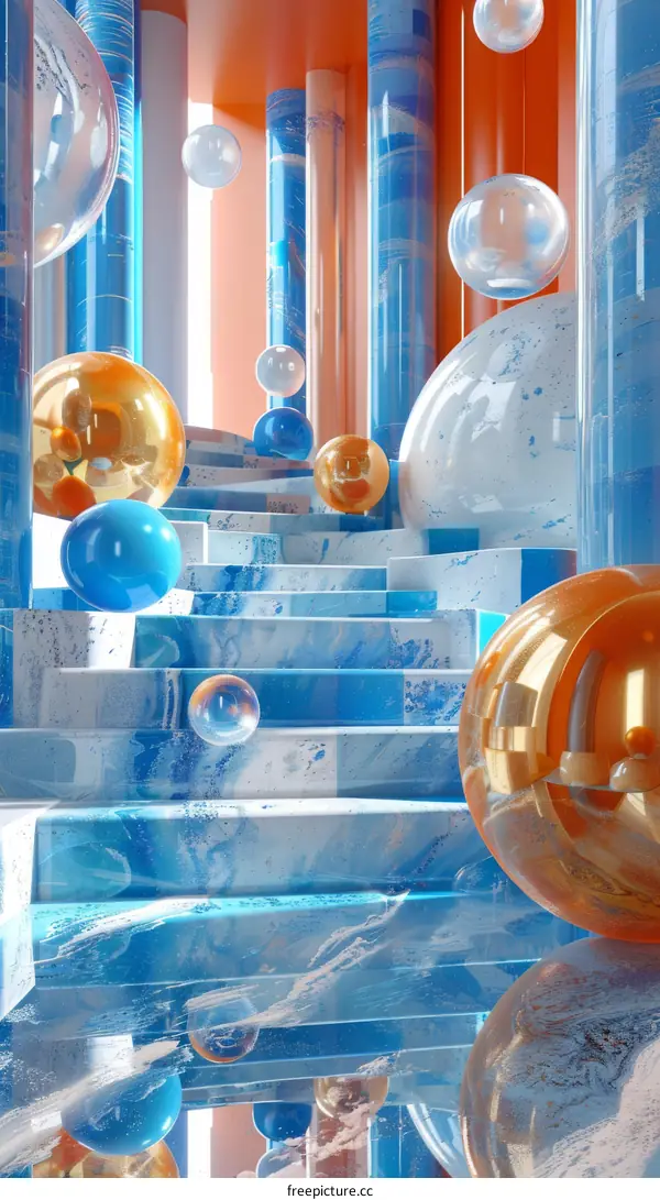 Abstract Colorful Geometric Interior Design