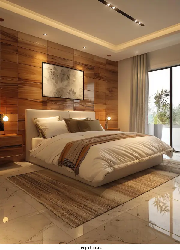 Modern Bedroom Interior Design Illustration
