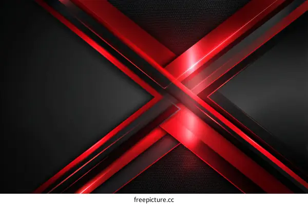 Abstract Red and Black Geometric Background Design
