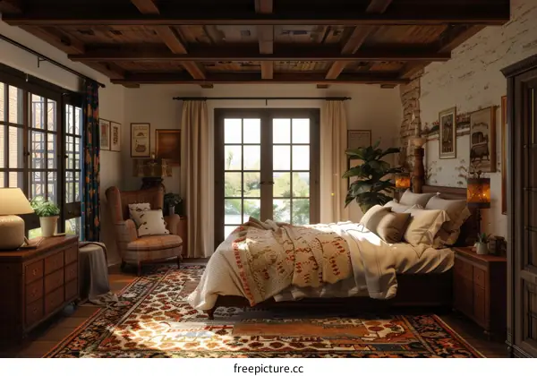 Cozy Farmhouse Bedroom Interior Design