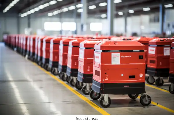 Automated guided vehicles in a warehouse