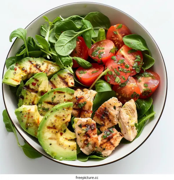 Grilled Chicken Breast with Avocado Salad