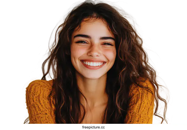 [Transparent Background PNG]Beautiful Woman Smiling Portrait