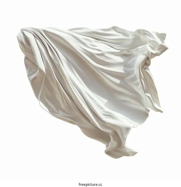 White cloth flying in the wind