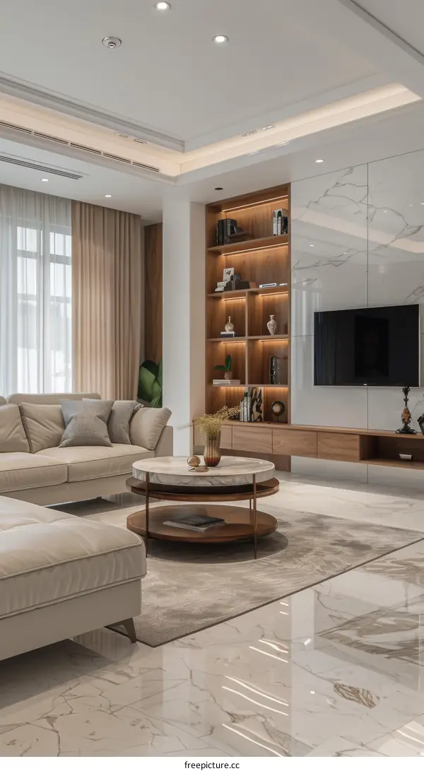 Modern minimalist style living room