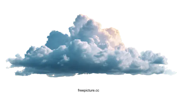 [Transparent Background PNG]Dramatic Cumulus Cloud Formation Against a White Background