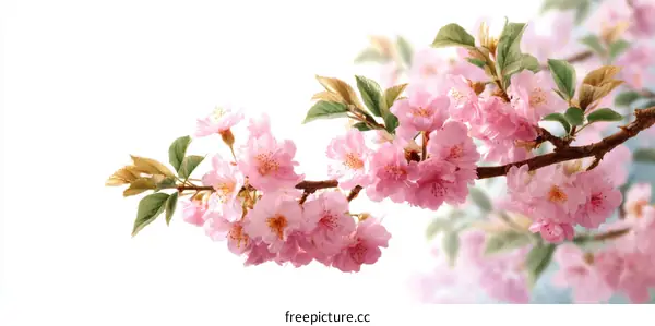 Beautiful Pink Cherry Blossoms in Spring