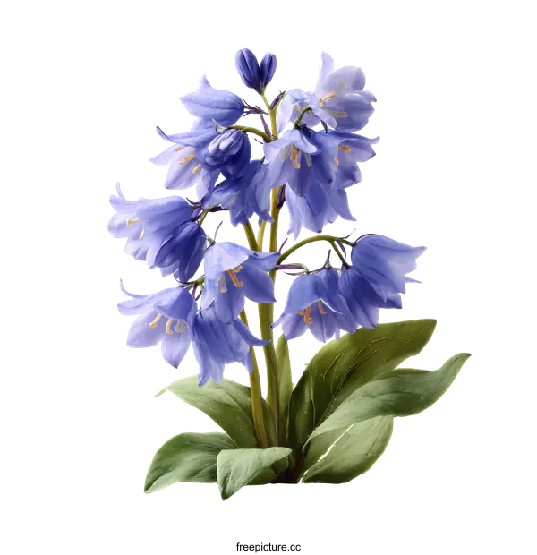 [Transparent Background PNG]Close-up of delicate bluebells